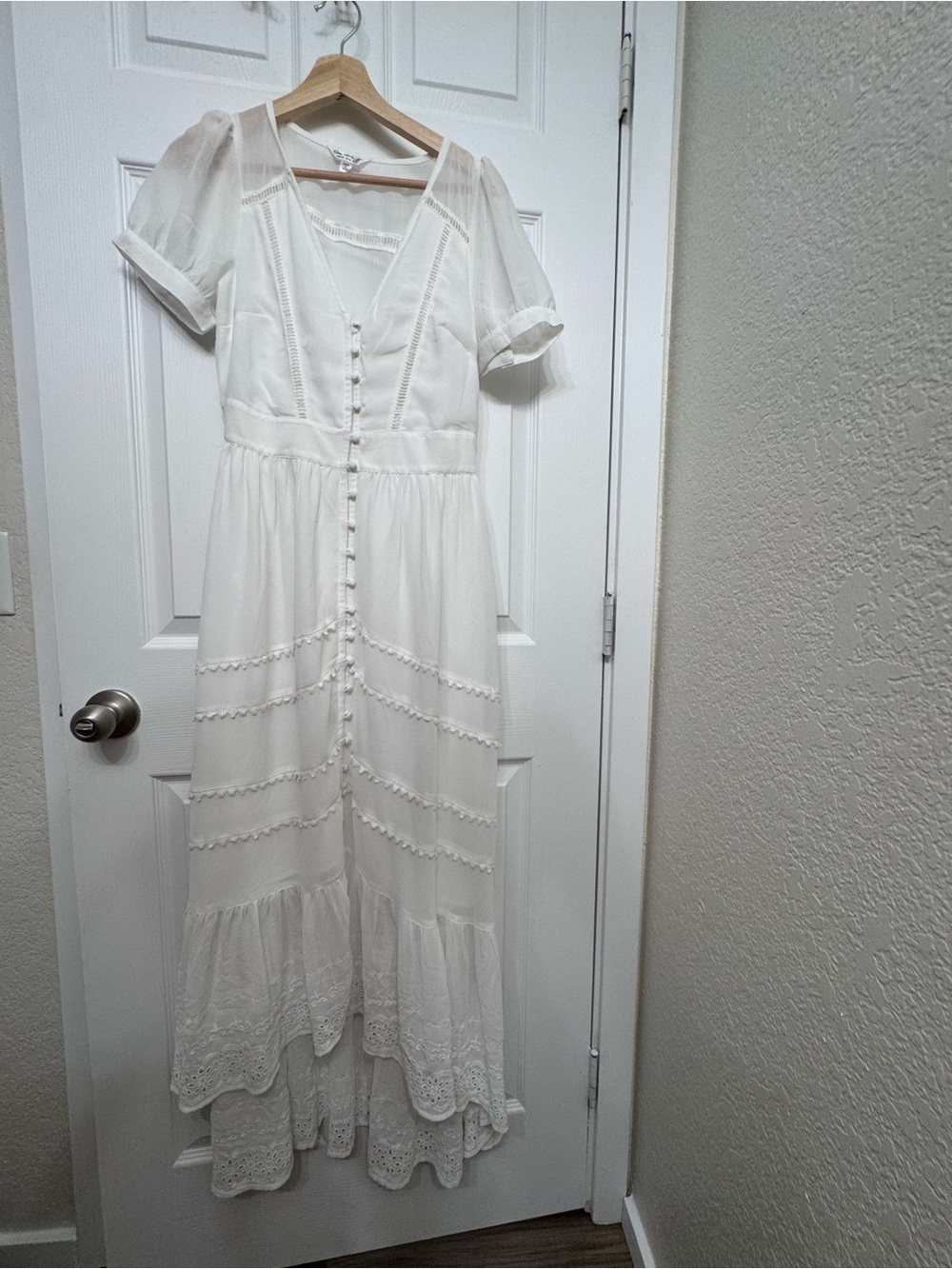 Miss Selfridge white maxi dress size 6